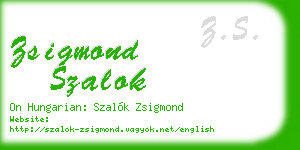 zsigmond szalok business card