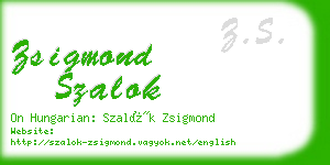 zsigmond szalok business card